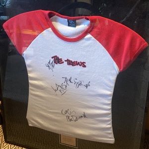 Trews band T-shirt signed autographed with ticket.no frame